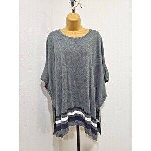 Croft Barrow Minimalist Lagenlook Cozy Gray Oversized Boxy Sweater Womens L XL